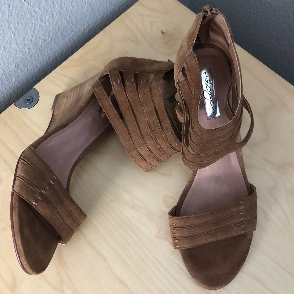 Halogen Suede Wedge Sandals